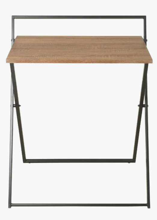 Escritorio Plegable Mdf Moderno Para Laptop Hogar Nogal Oficina 