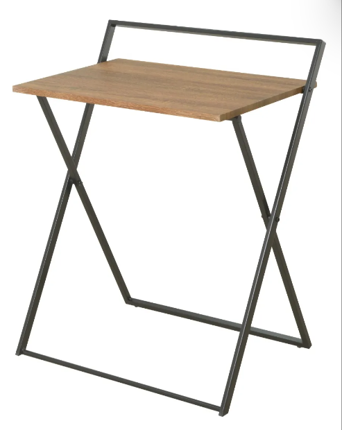 Escritorio Plegable Mdf Moderno Para Laptop Hogar Nogal Oficina 