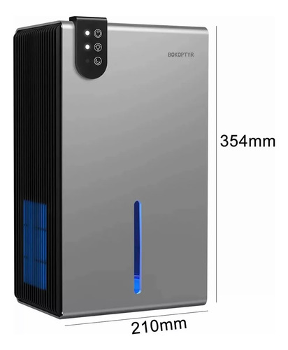 Deshumidificador Eléctrico Bokoptyr Silencioso Inteligente Eficiente Portátil 2800 Ml 7 Colores 100v/240v