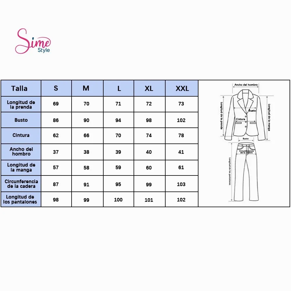 Conjunto 2 Piezas Traje Para Mujer Blazer Y Pantalón