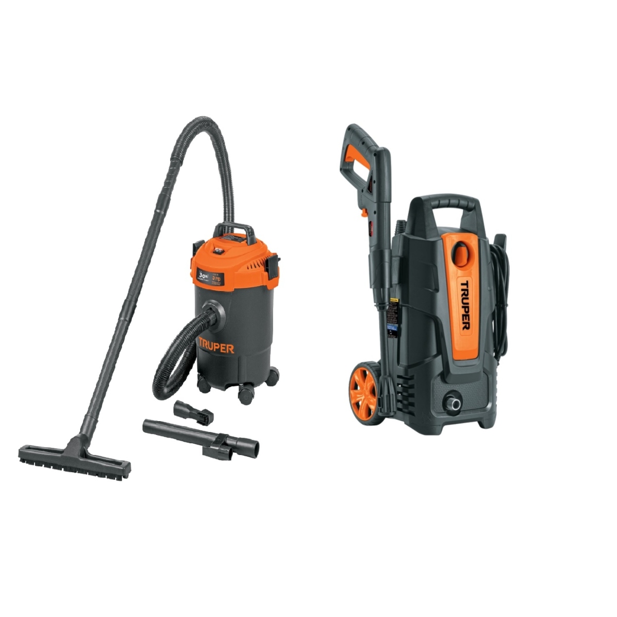 Paquete Truper Aspiradora ASP-03N 3Gal + Hidrolavadora HILA-1500 PSI ENDY9.