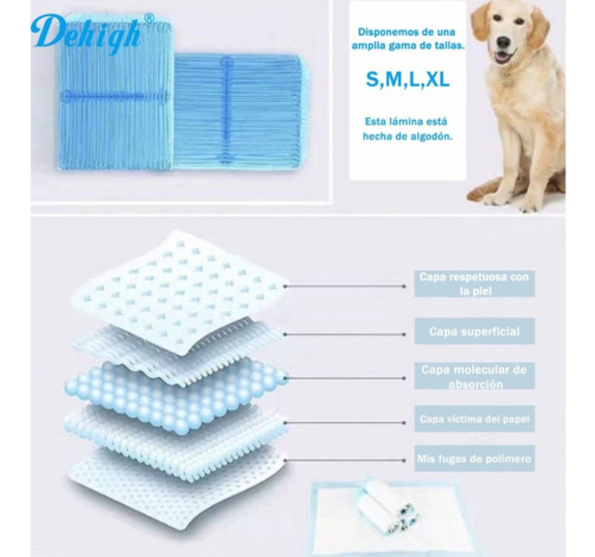 50 Pañales Tapete Entrenador Para Perro Almohadillas 60x45cm