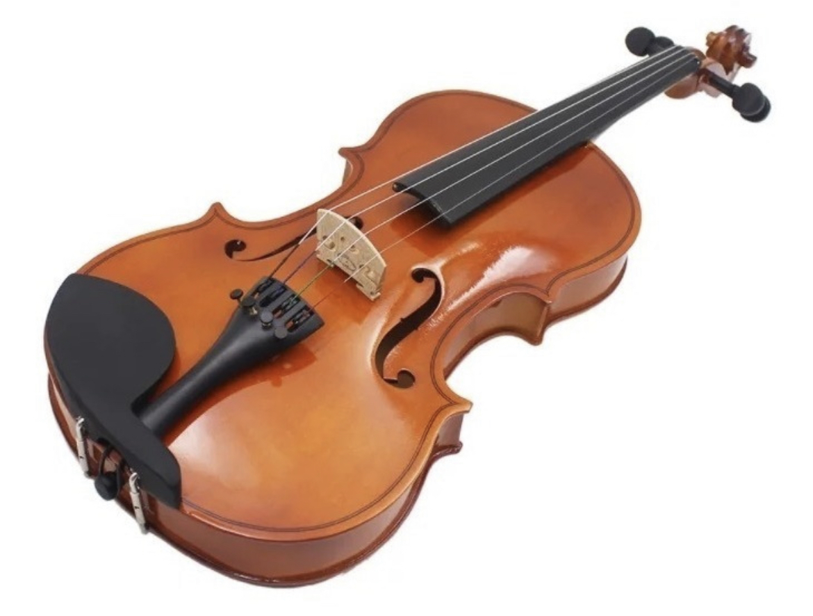 Violín 4/4 Acústico Armoni Color Negro, Cuerpo de Abeto, Diapasón de Madera, Incluye Arco de Palo de Rosa