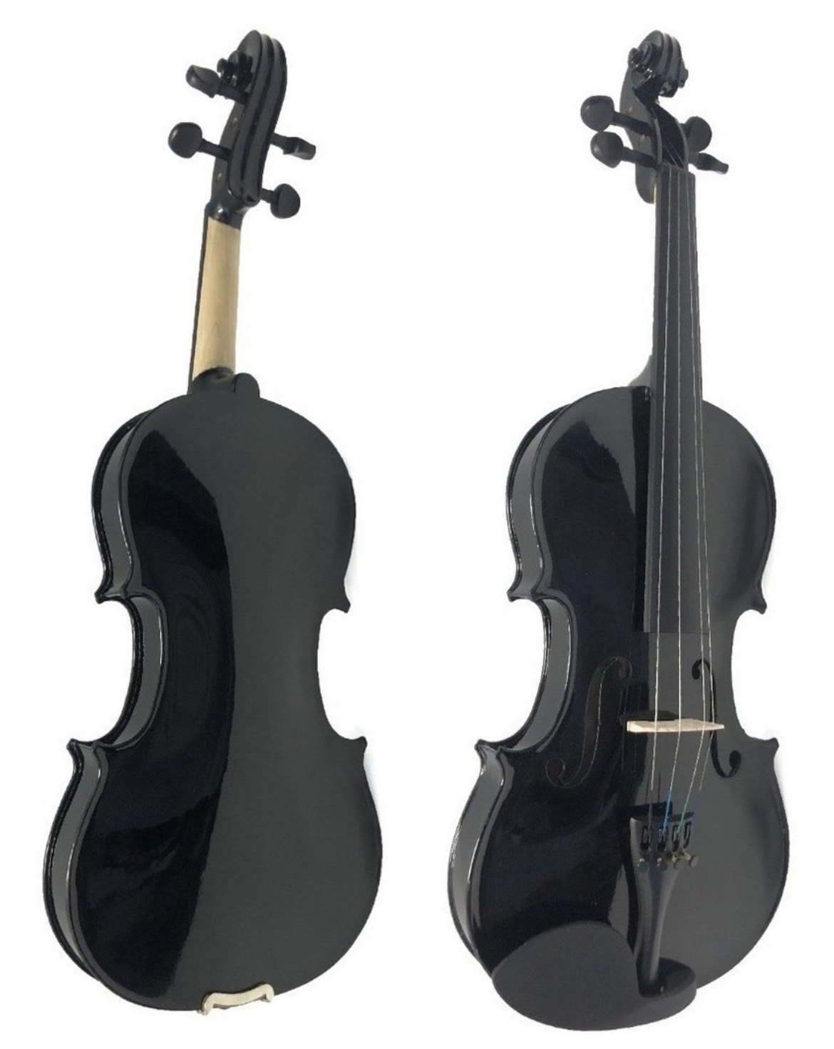Violín 4/4 Acústico Armoni Color Negro, Cuerpo de Abeto, Diapasón de Madera, Incluye Arco de Palo de Rosa
