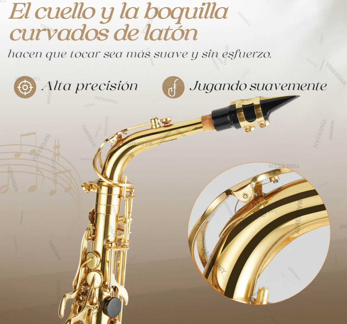 Saxofón Alto En Mi Bemol Para Principiantes Y Adultos 66cm