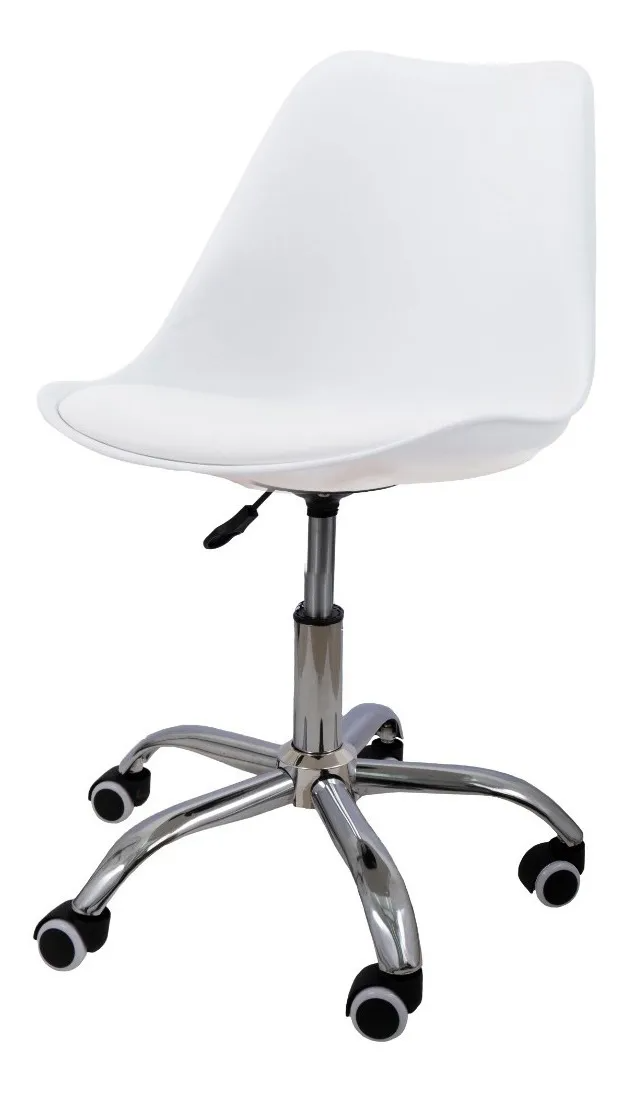 Silla De Oficina Acolchonada Eames Tulip Con Ruedas Cómoda