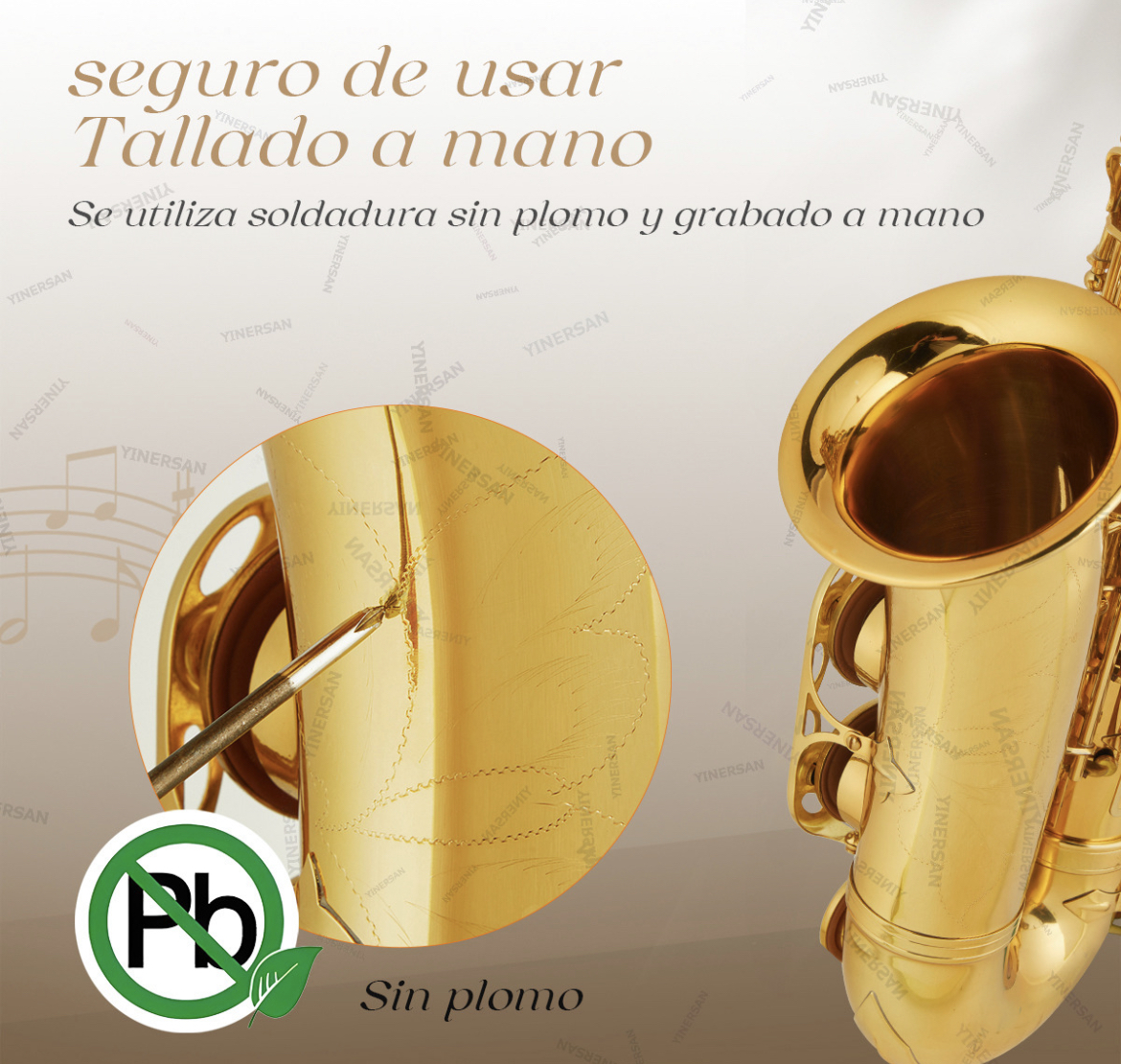 Saxofón Alto En Mi Bemol Para Principiantes Y Adultos 66cm