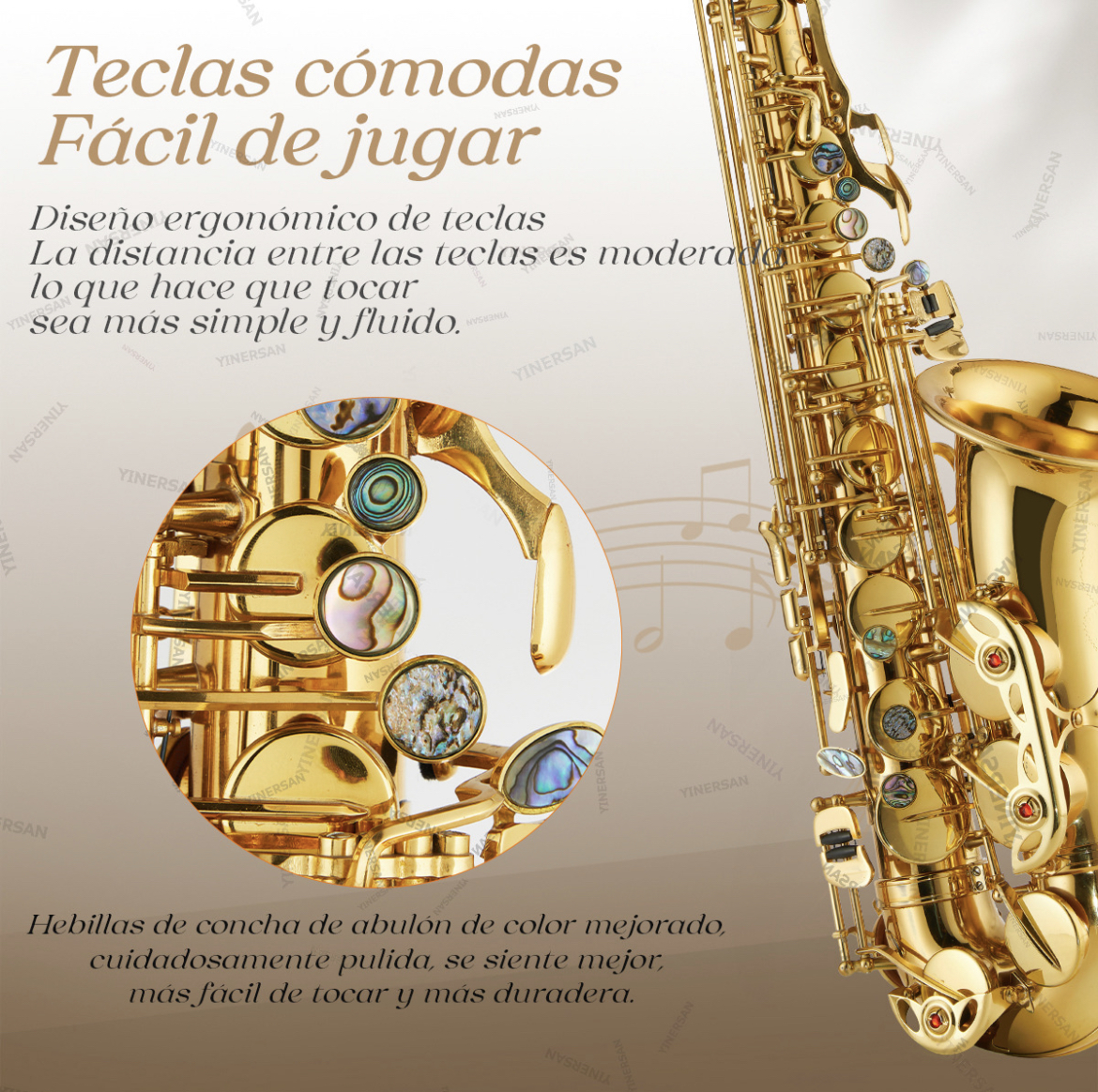 Saxofón Alto En Mi Bemol Para Principiantes Y Adultos 66cm