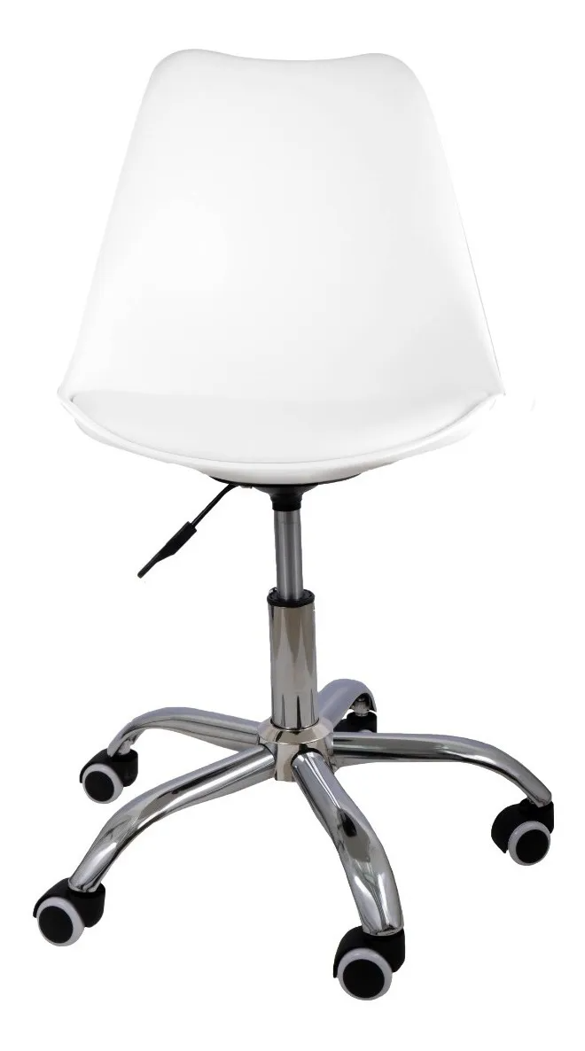 Silla De Oficina Acolchonada Eames Tulip Con Ruedas Cómoda