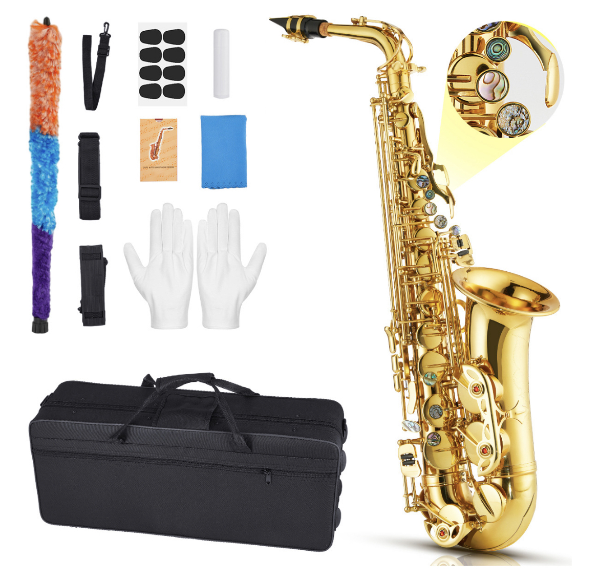 Saxofón Alto En Mi Bemol Para Principiantes Y Adultos 66cm