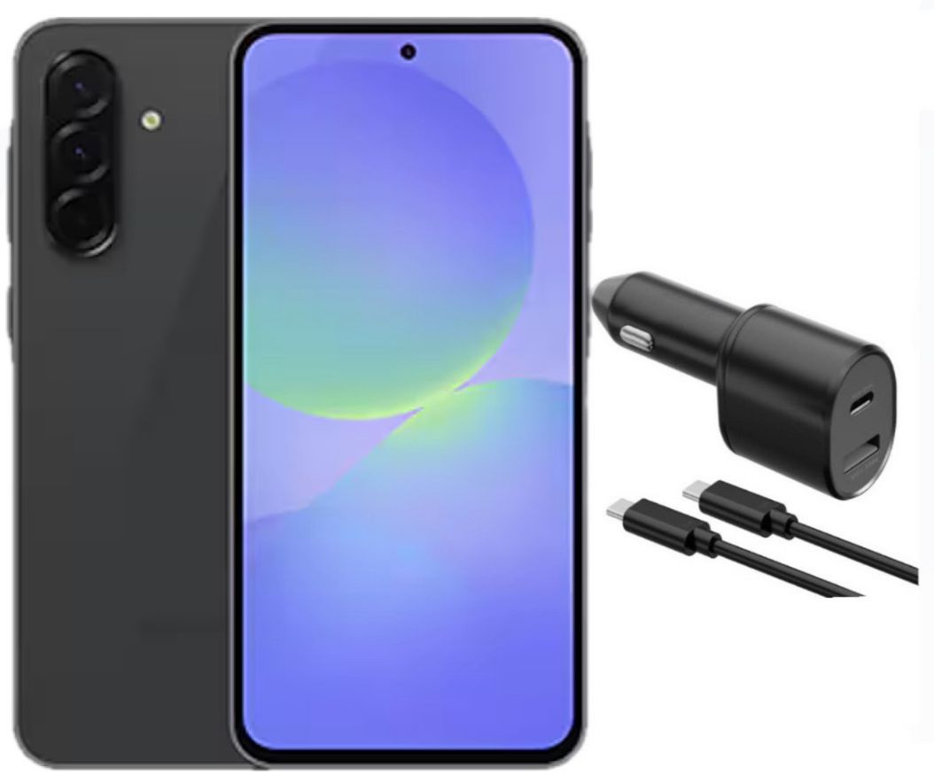 Samsung Galaxy A26 Negro 256GB más Cargador para Auto de 45W de regalo
