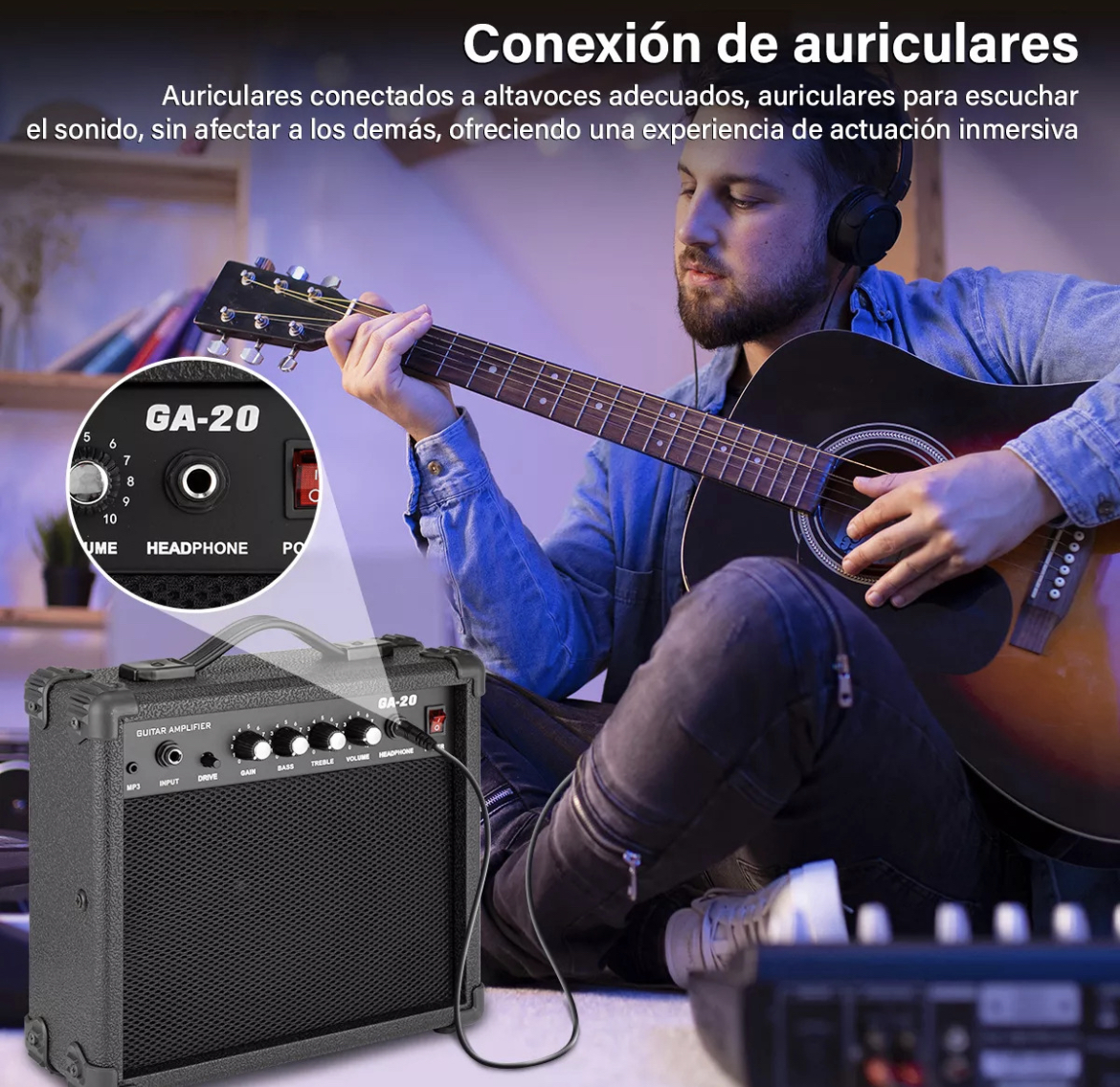 Amplificador Flexiverse 20w Guitarra/bajo Eléctrico