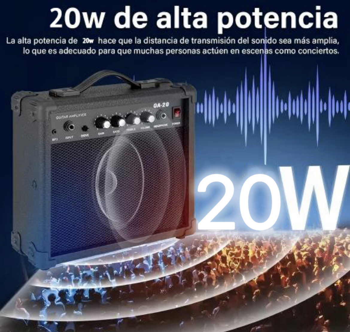 Amplificador Flexiverse 20w Guitarra/bajo Eléctrico