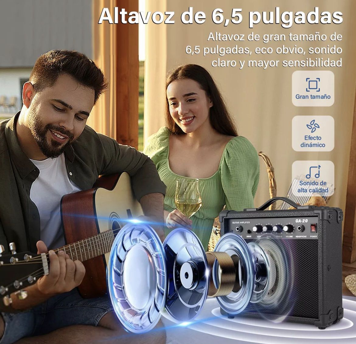 Amplificador Flexiverse 20w Guitarra/bajo Eléctrico