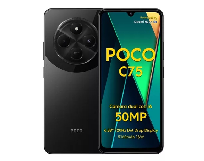 Xiaomi Poco C75 4G 128Gb 6Ram Color Negro Nuevo Libre