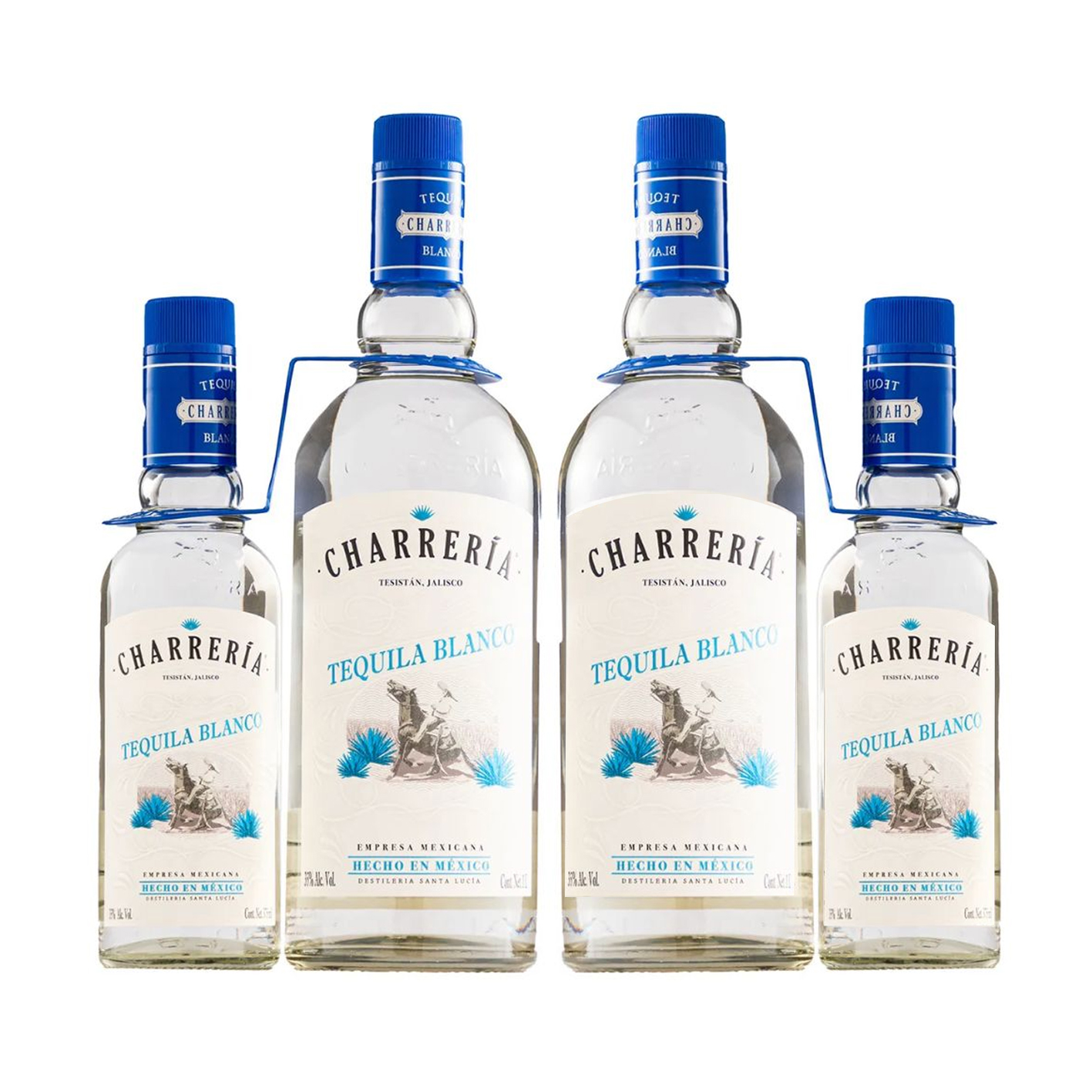 Duo Pack Tequila Charrería Blanco 1000 Ml Con 375 Ml