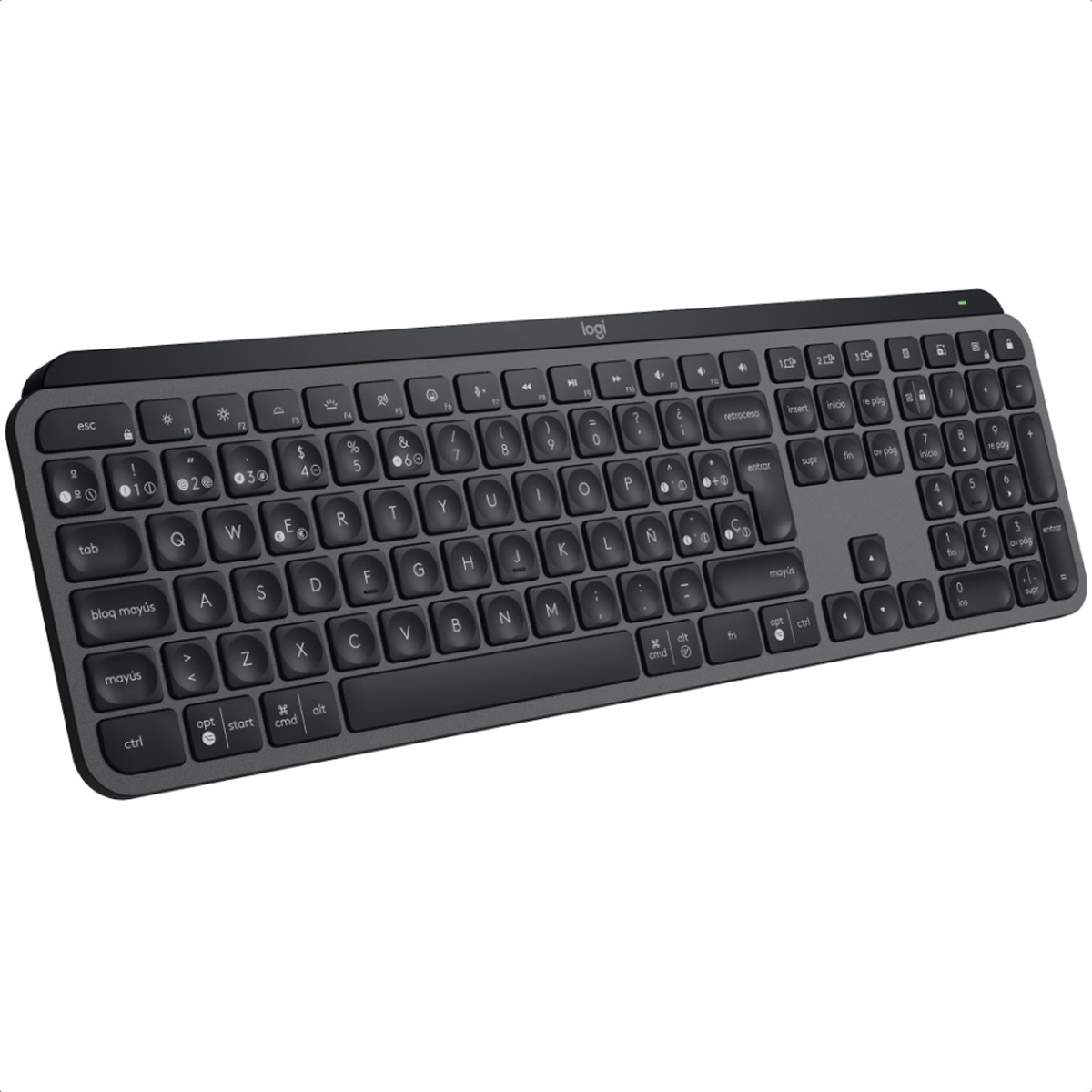 Teclado Logitech MX Keys S Retroiluminado Inalambrico USB Y Bluetooth Con Ñ 920-011561