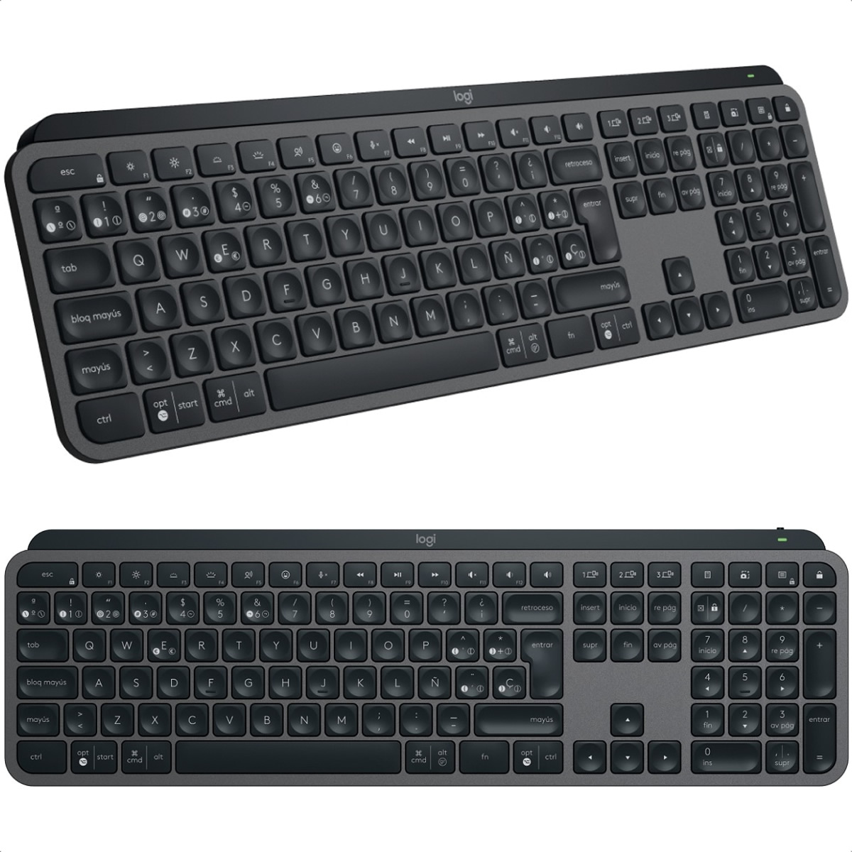 Teclado Logitech MX Keys S Retroiluminado Inalambrico USB Y Bluetooth Con Ñ 920-011561