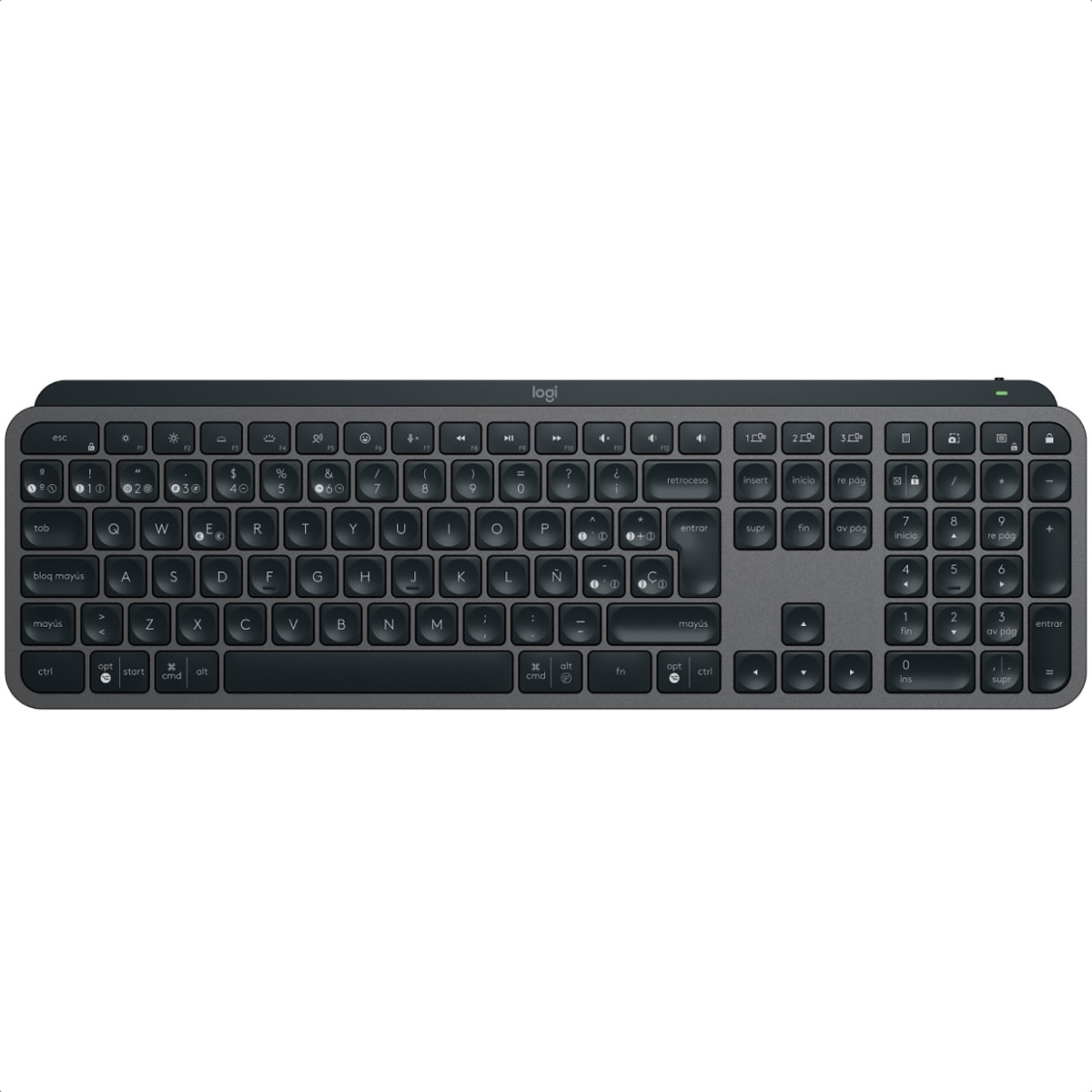 Teclado Logitech MX Keys S Retroiluminado Inalambrico USB Y Bluetooth Con Ñ 920-011561