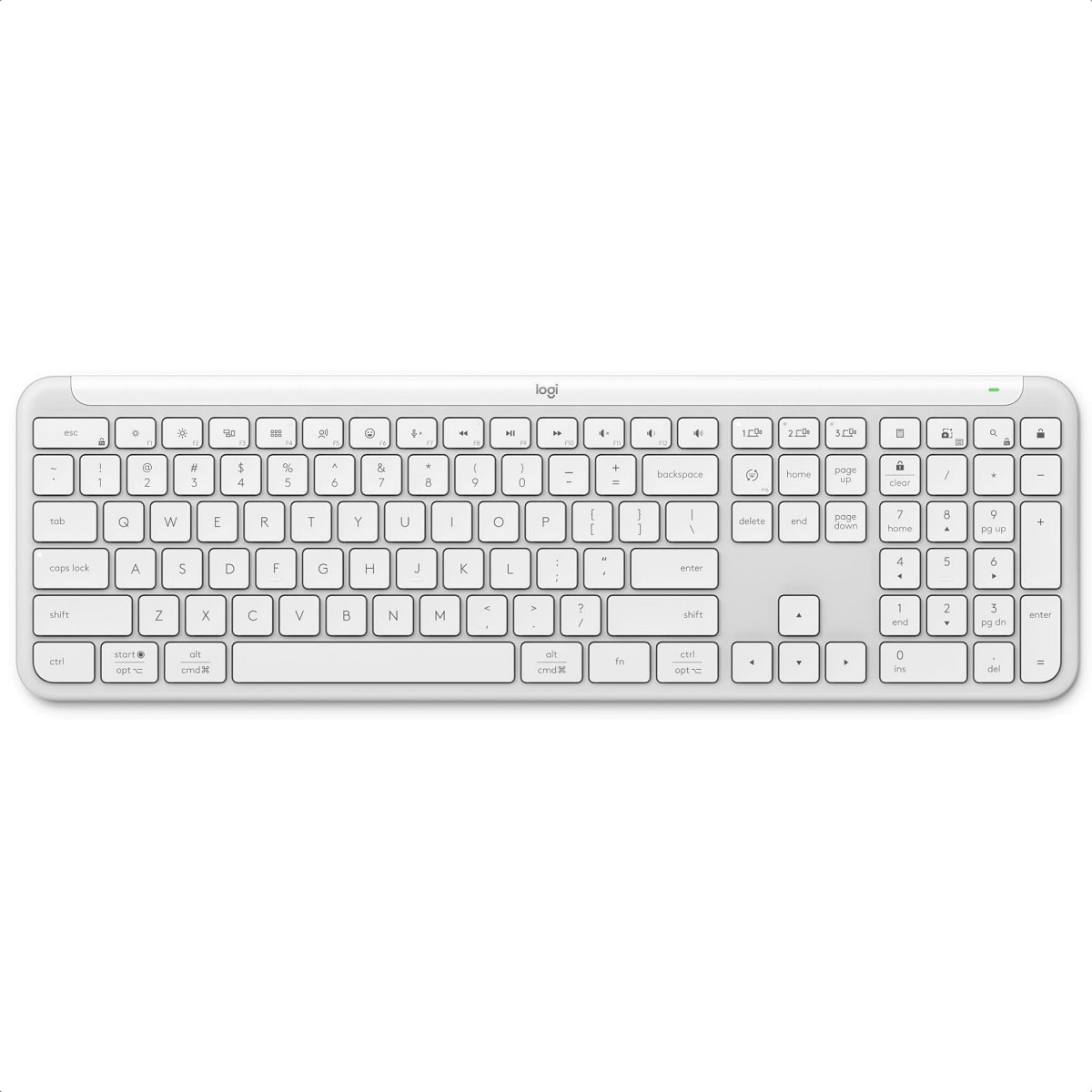 Kit Teclado Y Mouse Logitech MK950 Performance Inalambrico USB Y Bluetooth Blanco 920-012594