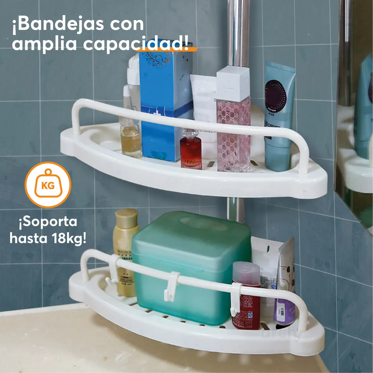 Esquinero Para Baño Regadera Estante Organizador