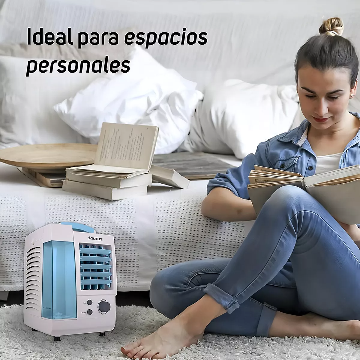 Aire Lavado Taurus Mistral, Purifica Y Enfría El Ambiente Color Azul