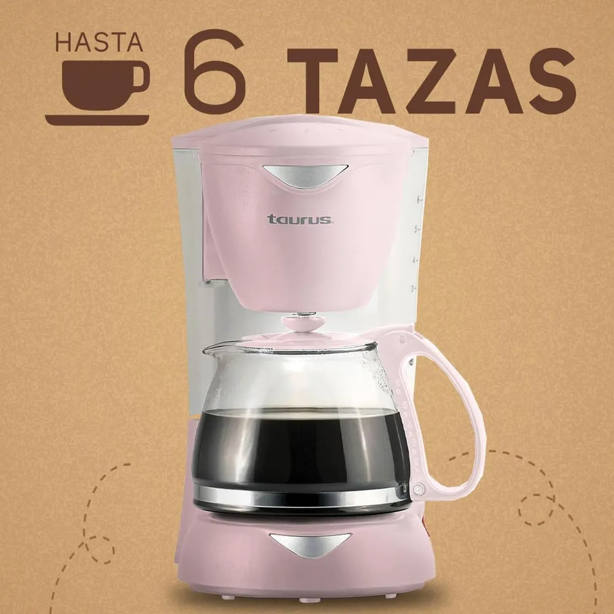Cafetera Taurus Coffeemax6 Ribbon Color Rosa
