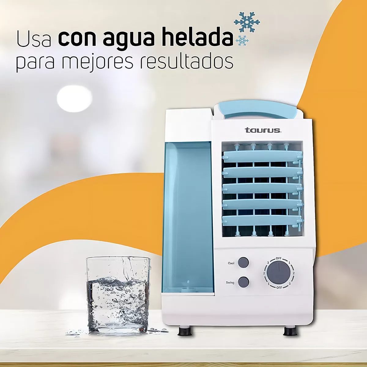 Aire Lavado Taurus Mistral, Purifica Y Enfría El Ambiente Color Azul