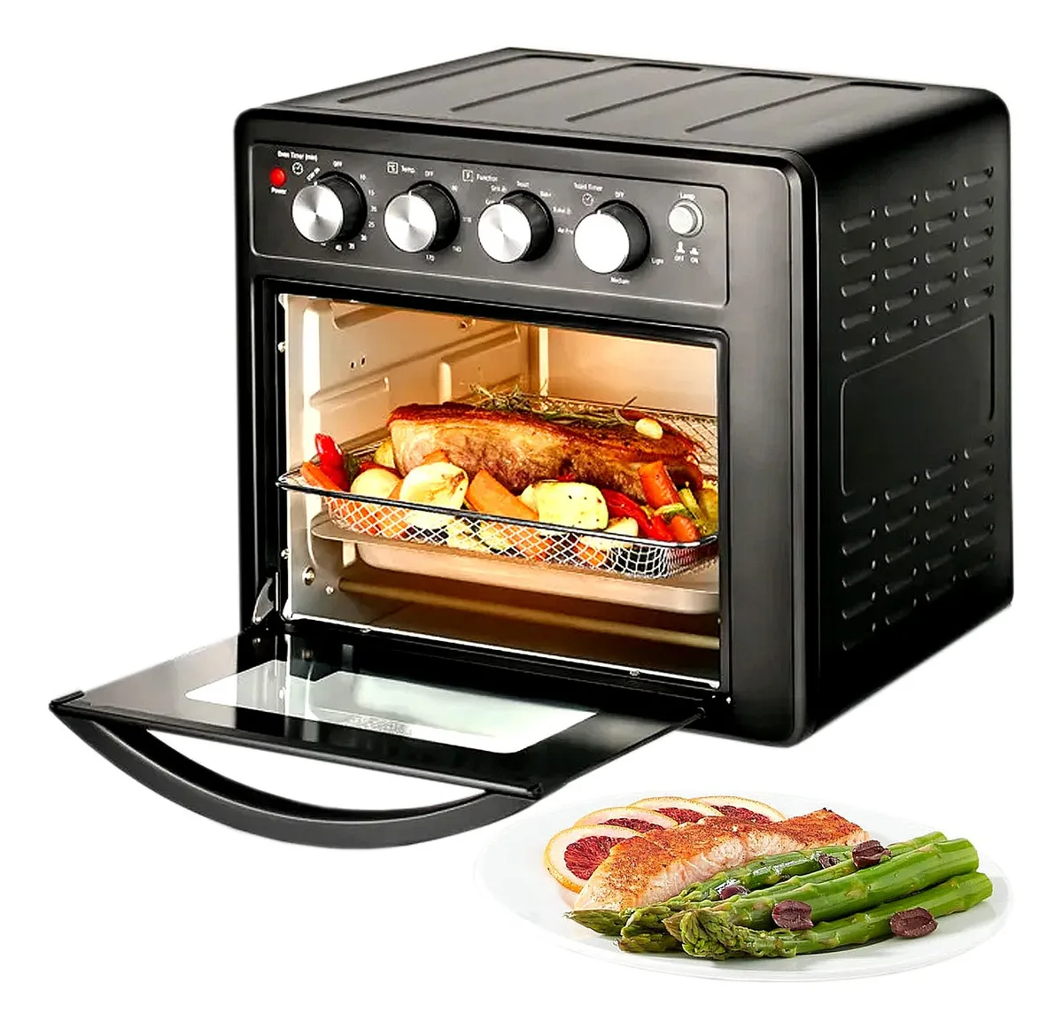Horno Electrico 3 En 1 Freidora De Aire Y Tostador 32l You Color Negro