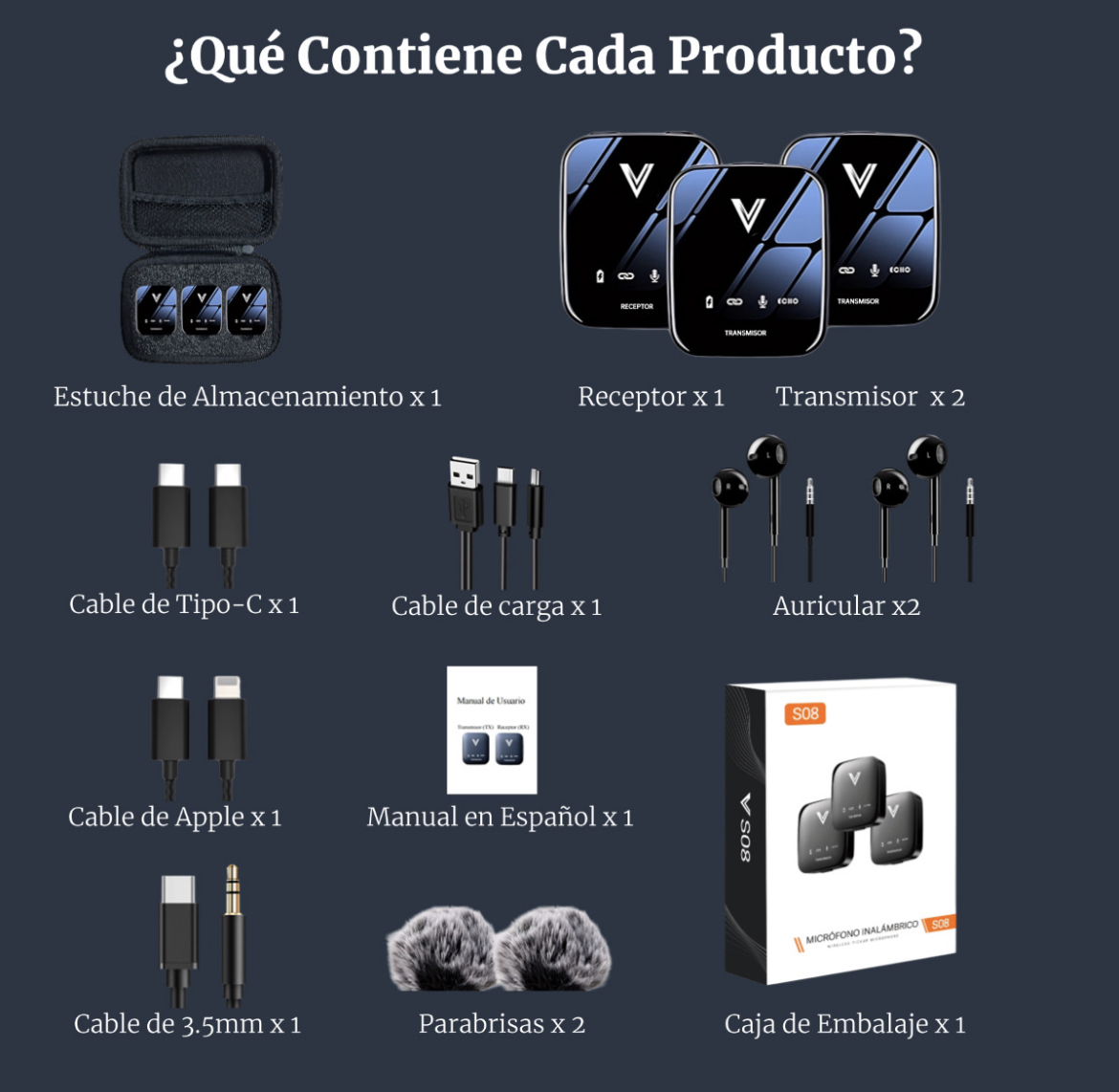 Micrófono Inalámbrico Profesional de Lavalier Solapa Para Iphone Android Celular Cámara Pc Gamer Micrófono Condensador Reducción De Ruido Con Batería de Gran Capacidad