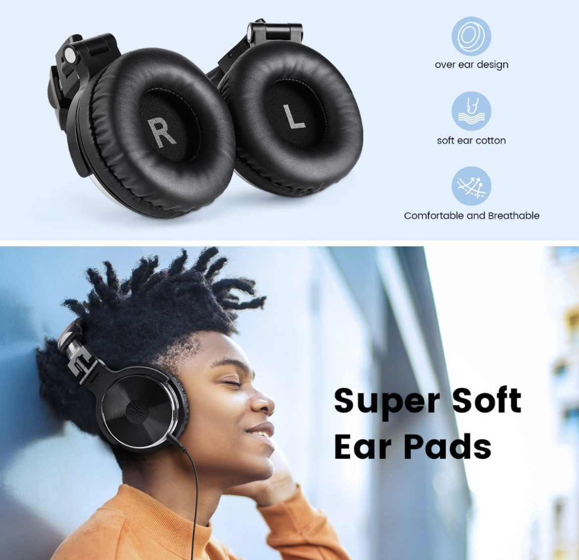Oneodio Pro10 Audífonos Para Dj Con Cable Sobre La Oreja