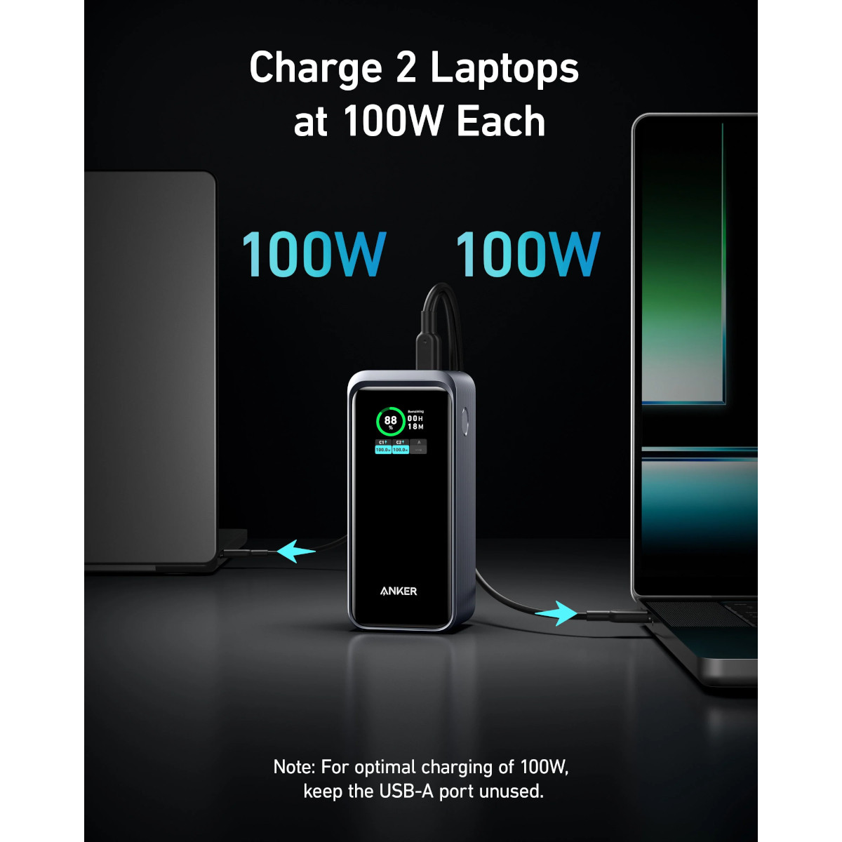 Cargador Portátil Anker Prime 20000 mAh 2 Puertos USB-C 200W