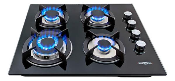 Combo Campana Extractor Plegable Parrilla Cristal 4 Quemadores Gutstark Home