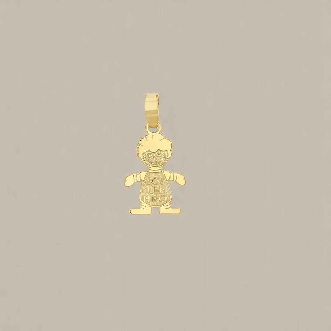 Dije Sencillo De Niño Elaborado En Oro De 10k + Regalo