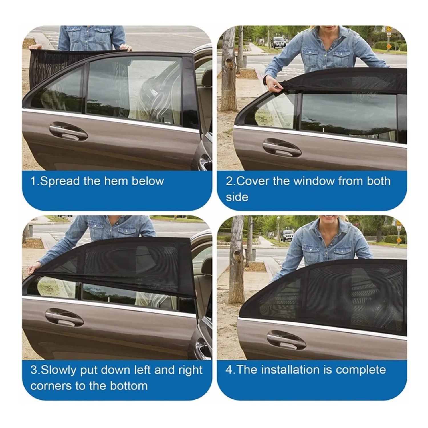 Cubre Sol Auto Parasol Para Ventana Delanteras/traseras/suv