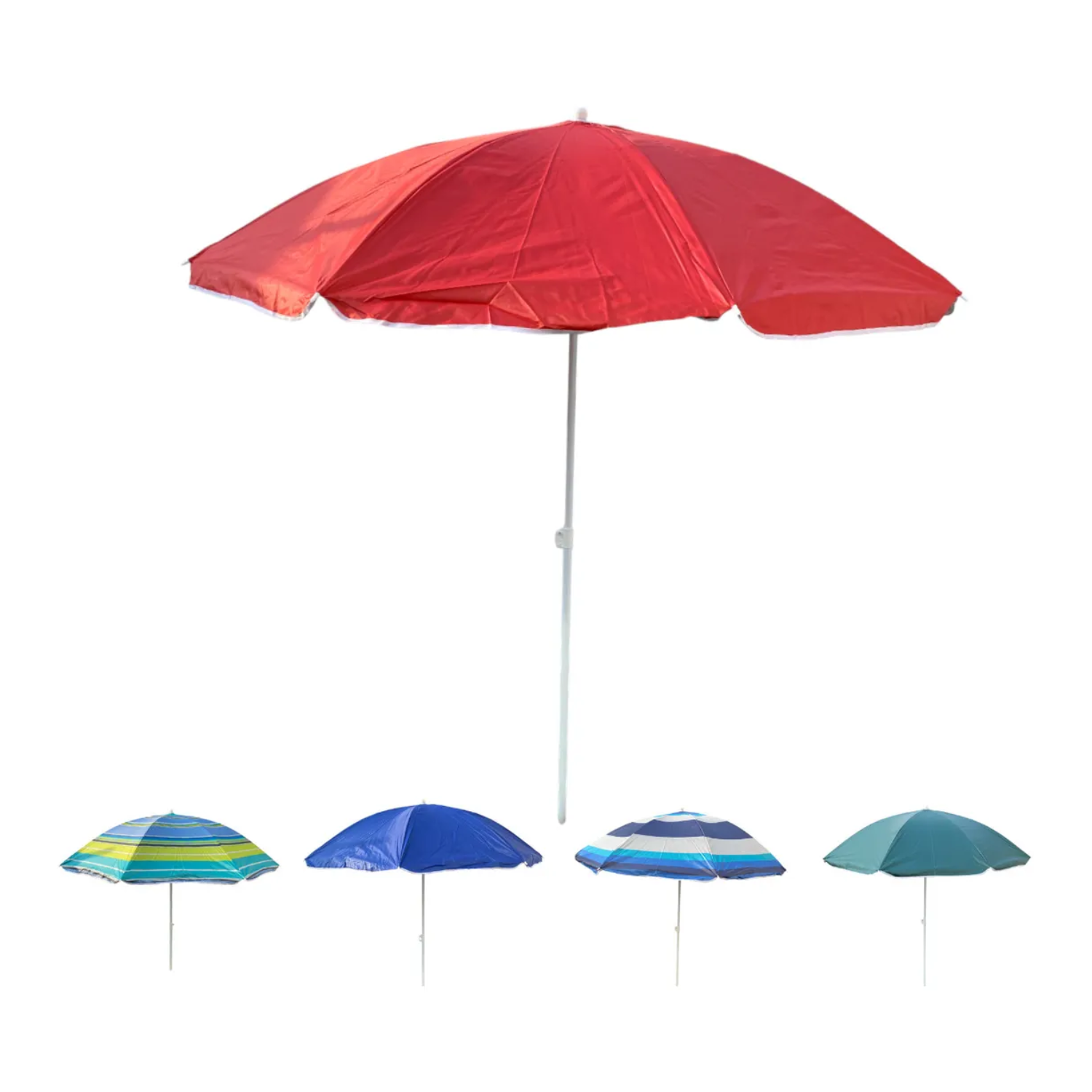 Sombrilla De Playa Jardín Con Funda De 1.6m Diámetro Sol Uv