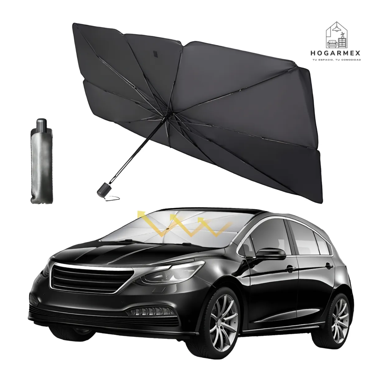 Coche Parasol Cubre Sol Plegable Para Parasoles Automovil