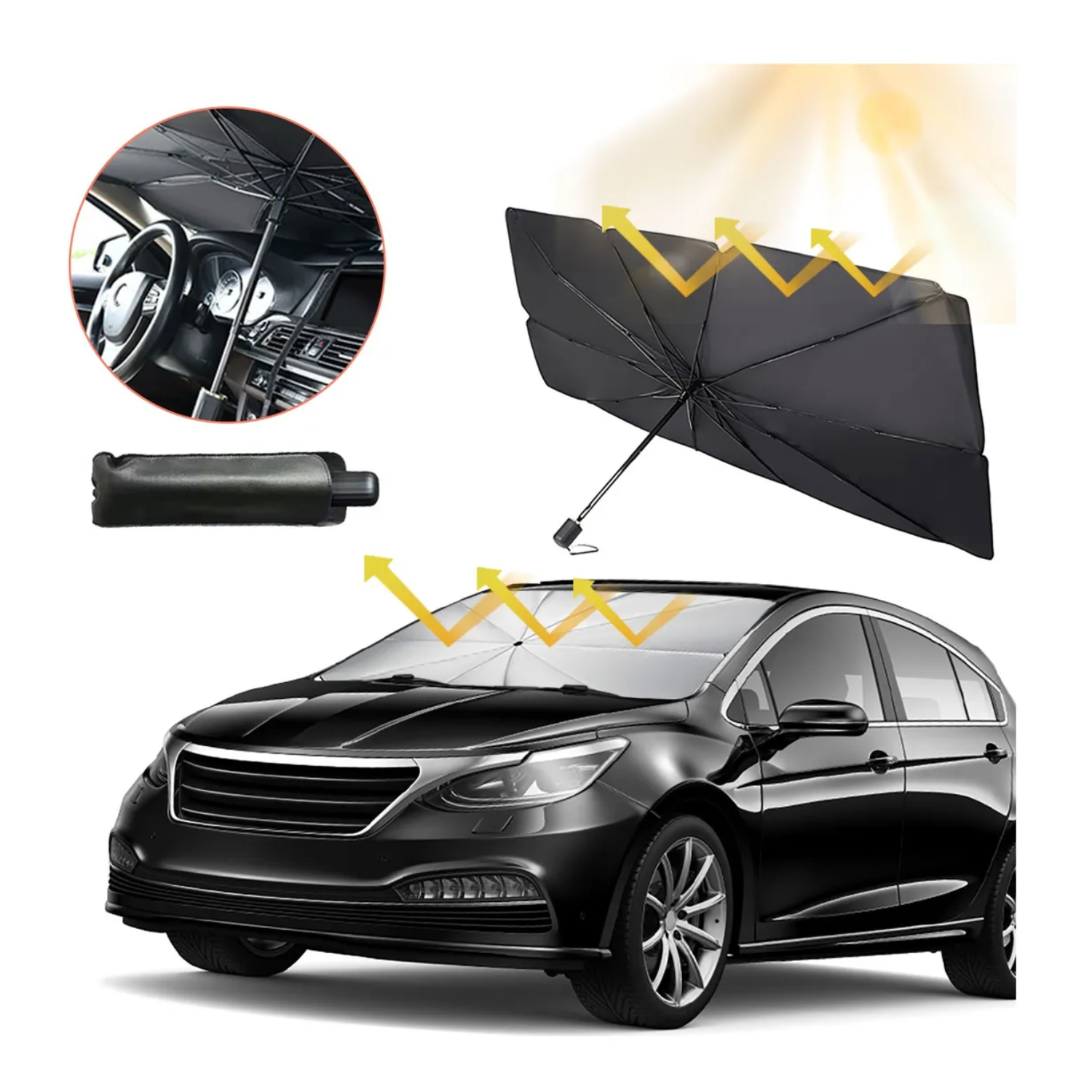 Coche Parasol Cubre Sol Plegable Para Parasoles Automovil