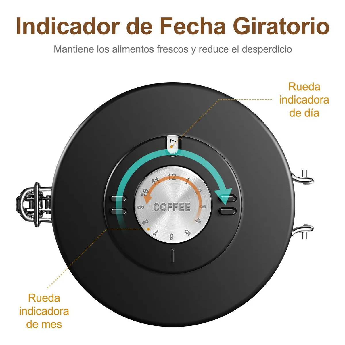 Bote Hermético Para Café, Lata De Café Sellada Plateado