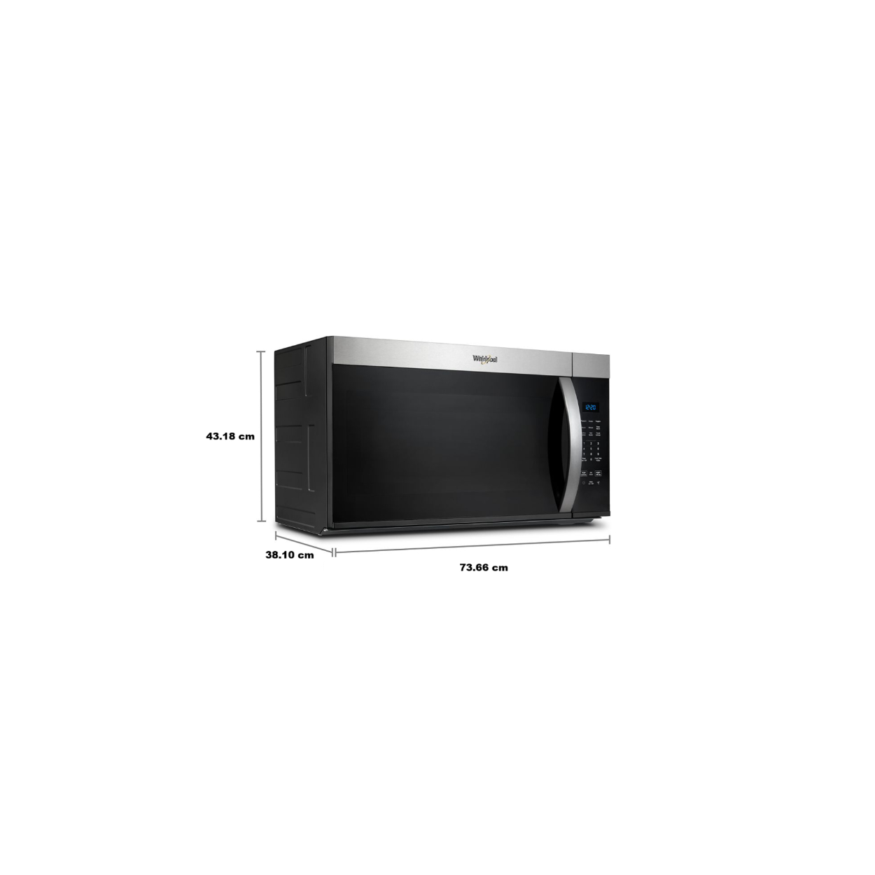 Microondas campana Whirlpool WMMS3130RZ de 76 cm (30”) y 1.7 pies cúbicos