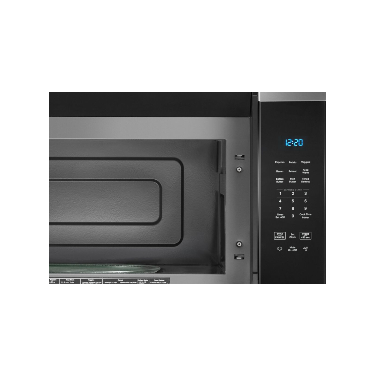Microondas campana Whirlpool WMMS3130RZ de 76 cm (30”) y 1.7 pies cúbicos