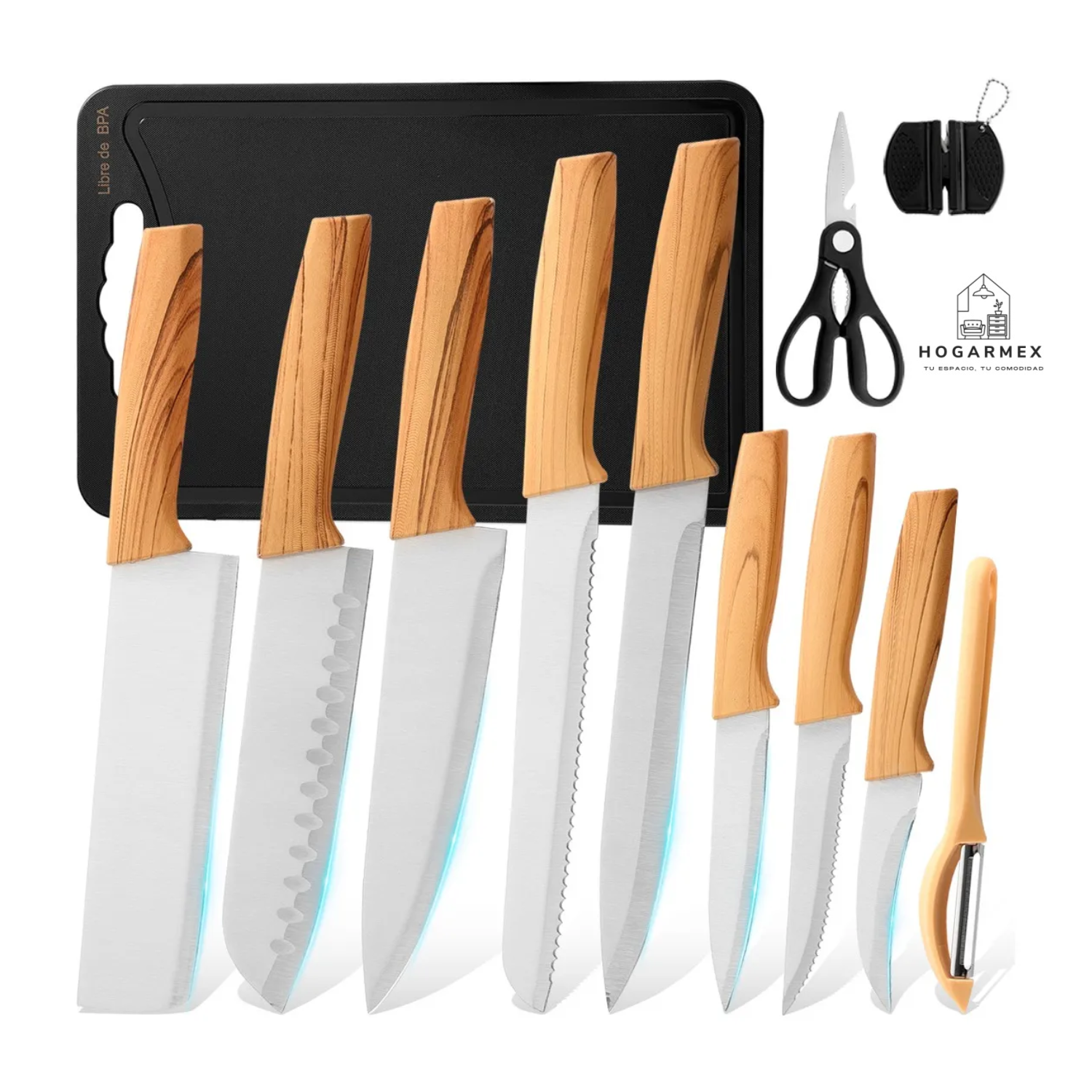 Juego Paquete Cuchillo Cocina Profesionales Acero Inoxidable
