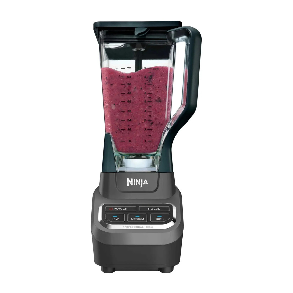 Licuadora Profesional Ninja Vaso de Plástico 2.1 Litros Negra BL610
