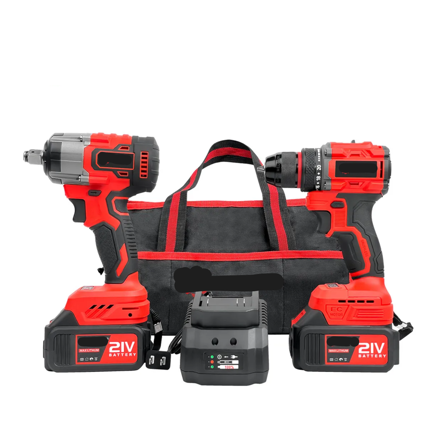 Taladros Atornillador Y Impacto Inalambrico Sin Escobillas Color Rojo Ironhoof CYMXF134RB