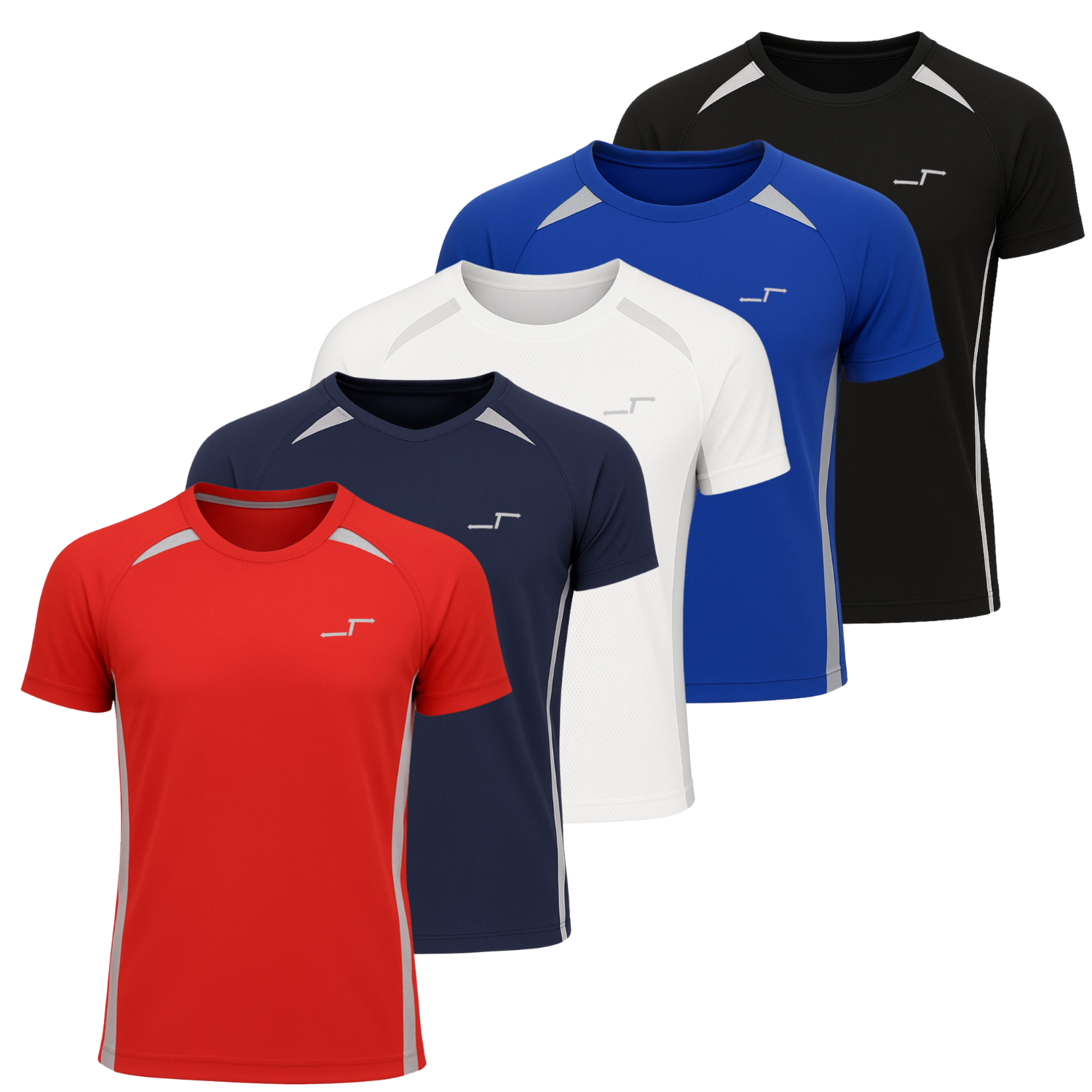 Paquete De 5 Playeras Deportivas Cuello Redondo Para Hombre Entrenamiento Comodas CHB Chili Beans Clothing Co.