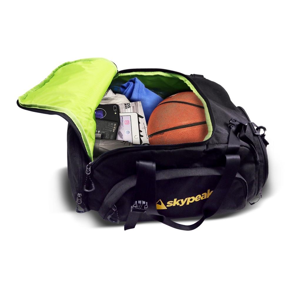 MALETA DEPORTIVA SKYPEAK DUFFLE LSMB10298Y 18" NEGRA / AMARILLO