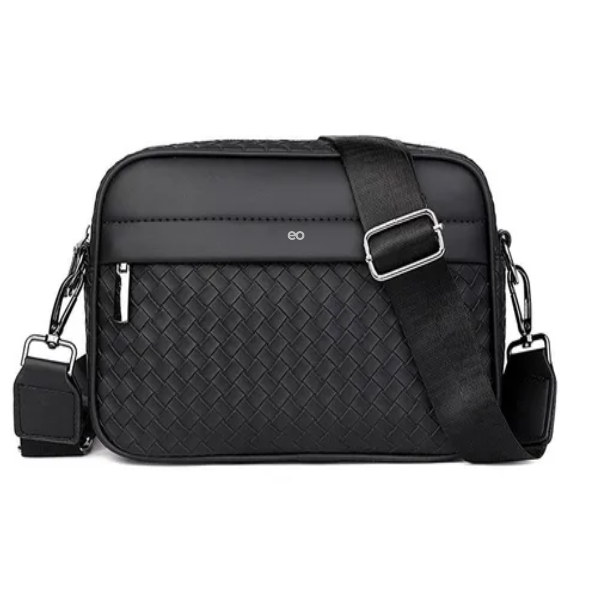 Bolso Bandolera De Hombro De Pu Estampado Tejido Para Hombre