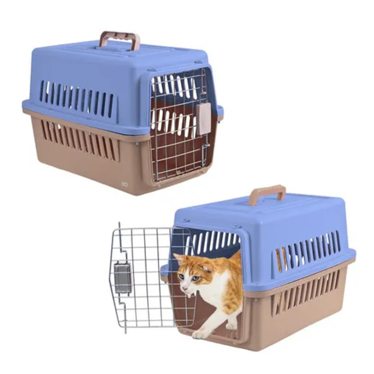 Jaula Transportadora Portátil Para Mascotas Pequeñas Azul claro