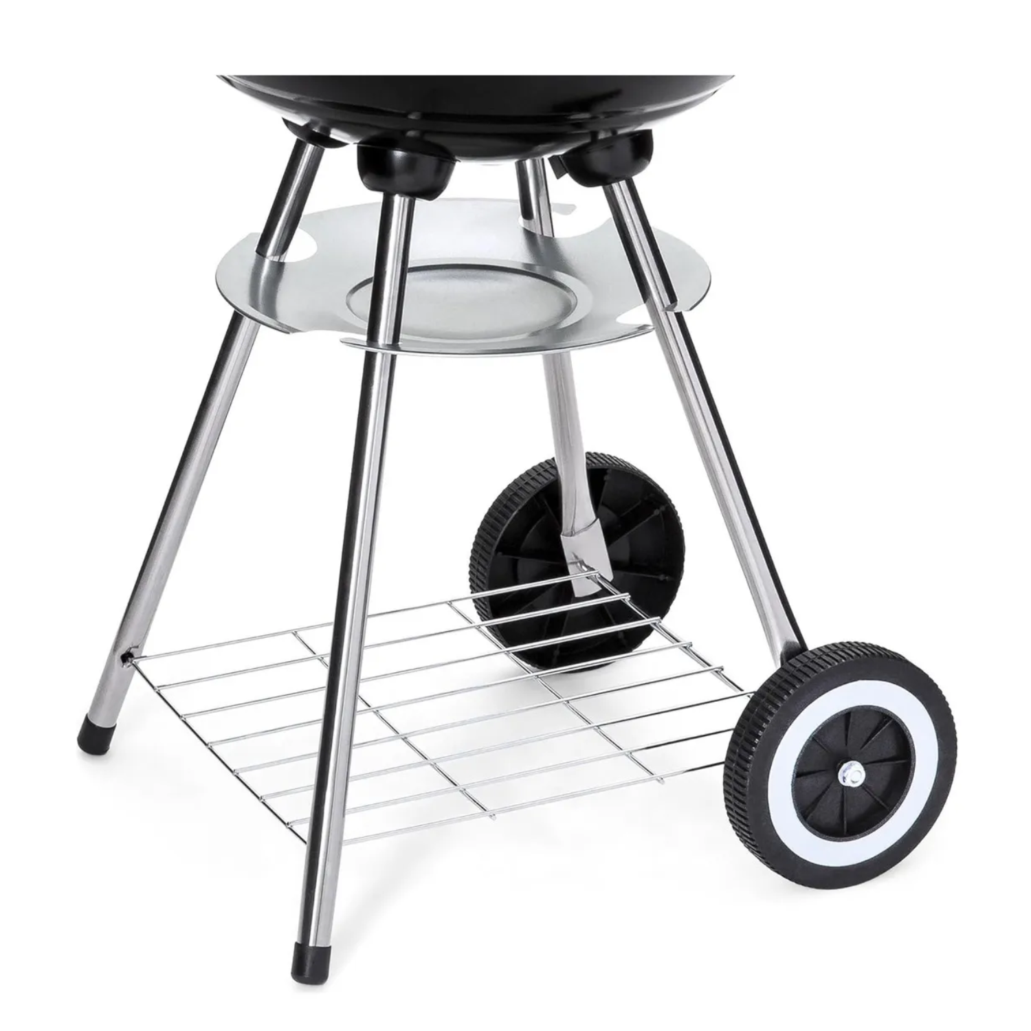 Asador Parrilla Portátil Carbón Acero Inox 18 Pulgadas Color Negro