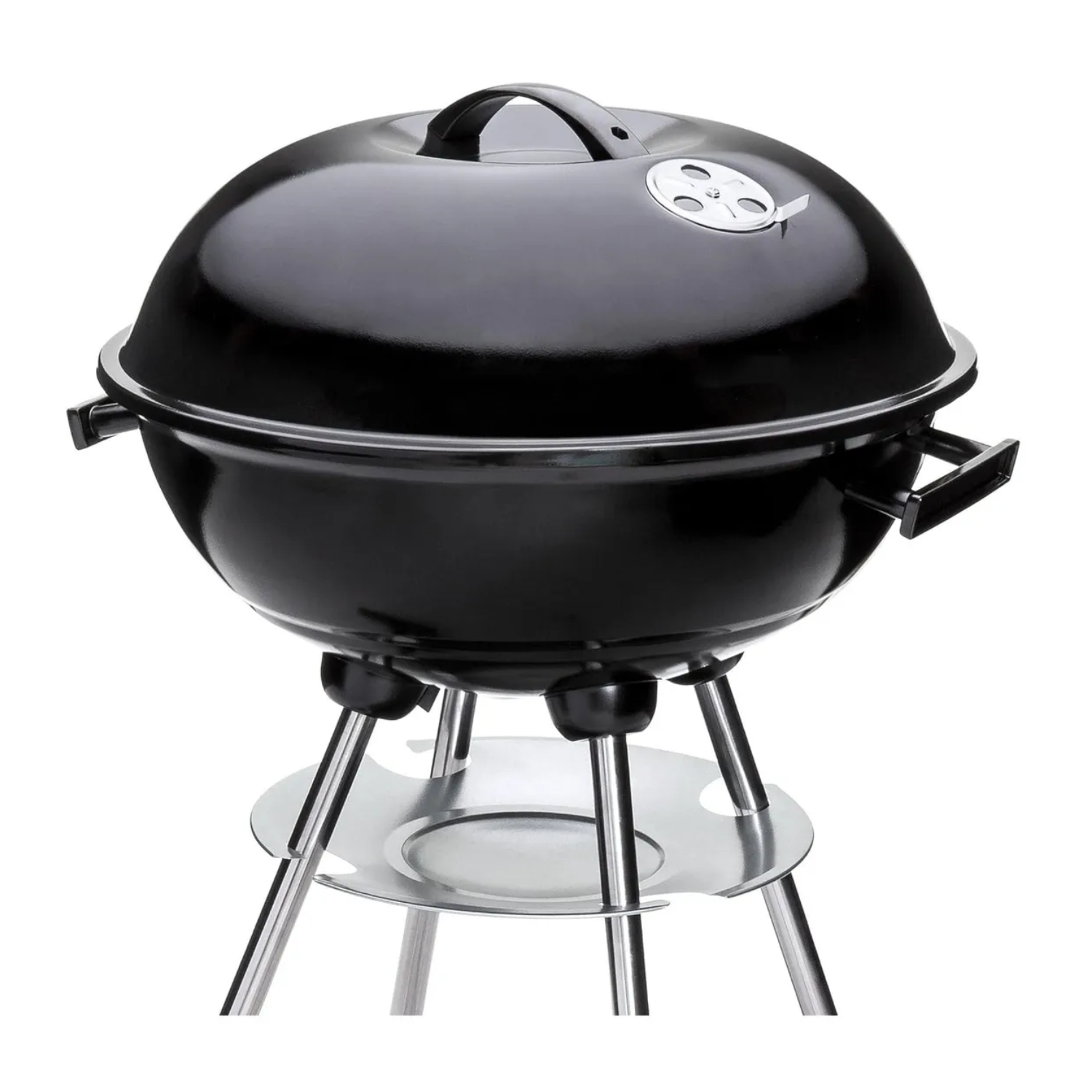 Asador Parrilla Portátil Carbón Acero Inox 18 Pulgadas Color Negro